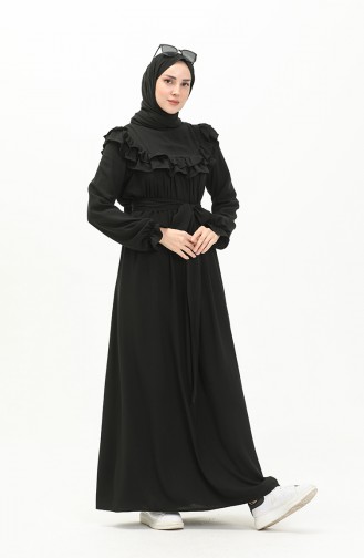 Oyya Robe en Coton et Viscose 238465-01 Noir 238465-01