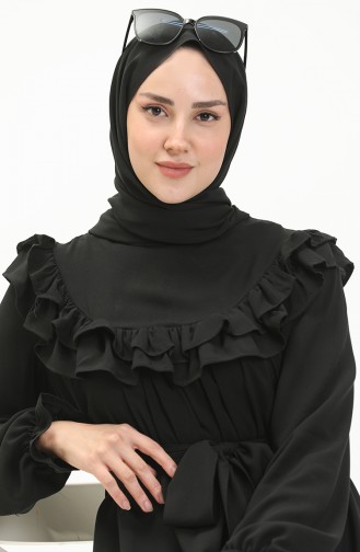 Oyya Robe en Coton et Viscose 238465-01 Noir 238465-01