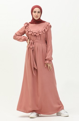 Oyya Robe en Coton et Viscose 238465-02 Rose Pâle 238465-02