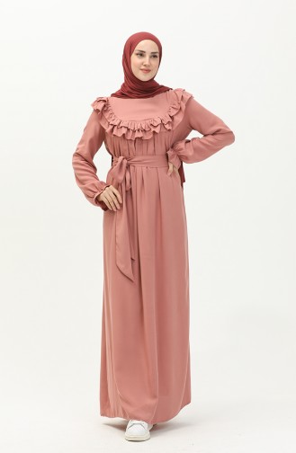 Oyya Robe en Coton et Viscose 238465-02 Rose Pâle 238465-02