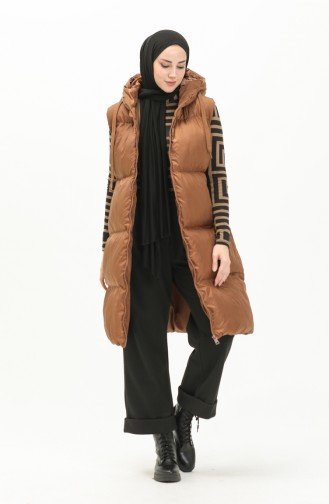 Tobacco Brown Gilet 6049-02