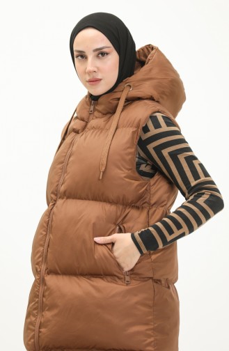 Tobacco Brown Gilet 6049-02