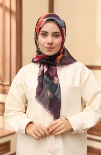 إيشارب منقوش 13208-07 أحضر عسكري برقوقي 13208-07
