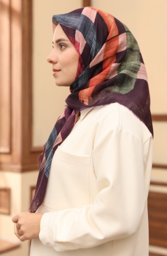 إيشارب منقوش 13208-07 أحضر عسكري برقوقي 13208-07