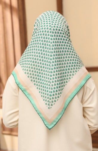 Patterned Soft Scarf 1003-04 Grass Green 1003-04