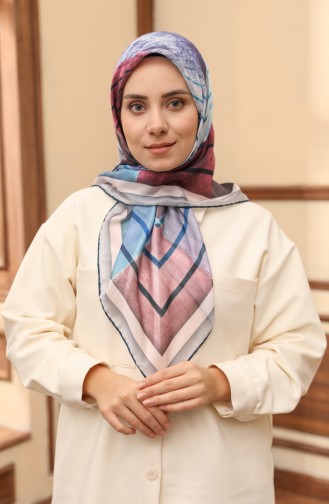 Patterned Soft Scarf 1004-09 Onion Peel Lilac 1004-09