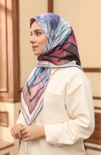 Patterned Soft Scarf 1004-09 Onion Peel Lilac 1004-09