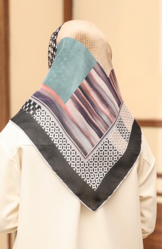 Patterned Soft Scarf 1006-02 Black Tan 1006-02