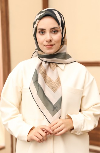 Patterned Soft Scarf 10100-03 Khaki Mustard 10100-03