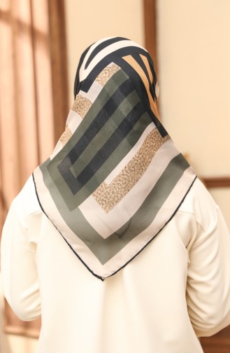 Patterned Soft Scarf 10100-03 Khaki Mustard 10100-03