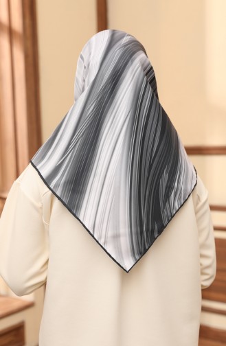 Écharpe en Sergé à Motifs 3006-04 Noir Gris 3006-04