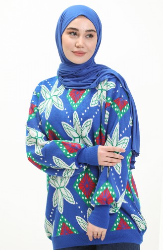 Triko Desenli Kazak 80058-09 Saks Kemik