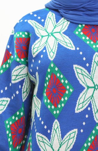 Triko Desenli Kazak 80058-09 Saks Kemik