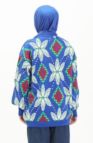 Triko Desenli Kazak 80058-09 Saks Kemik