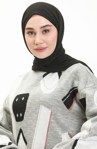 Patterned Sweater 80060-02 Gray 80060-02