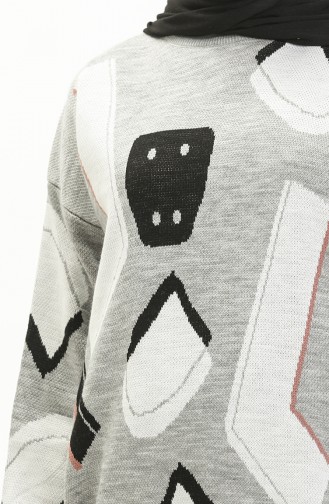 Patterned Sweater 80060-02 Gray 80060-02