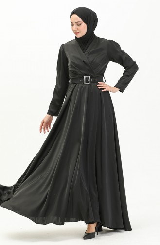 Black Hijab Evening Dress 3973