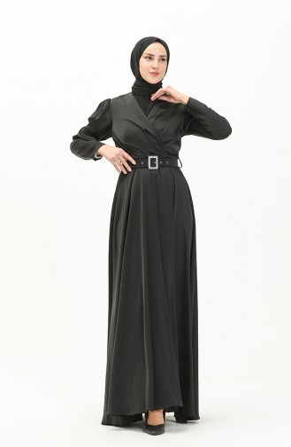 Black Hijab Evening Dress 3973