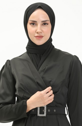 Black Hijab Evening Dress 3973