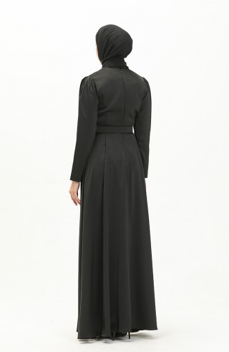 Black Hijab Evening Dress 3973