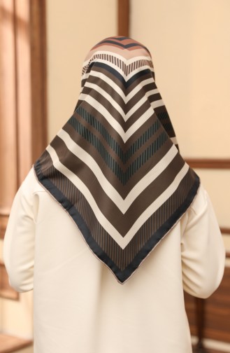 Patterned Twill Scarf 3009-12 Camel Khaki 3009-12