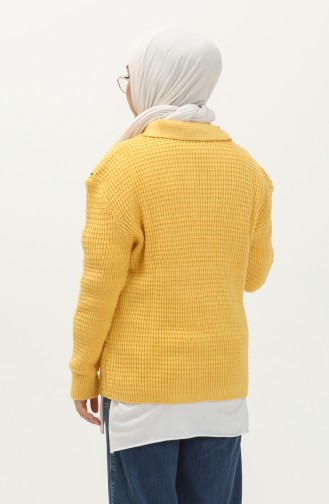 Pull Tricot Col V 80050-02 Jaune 80050-02