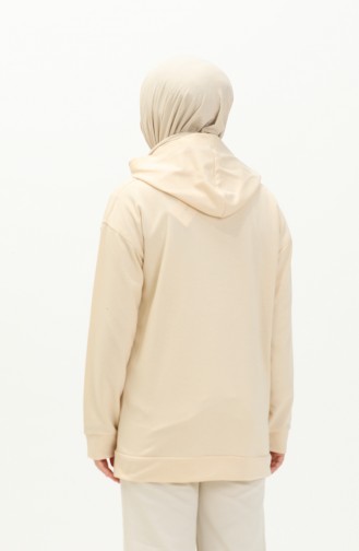 Kangaroo Pocket Sweatshirt 1063-01 Cream 1063-01