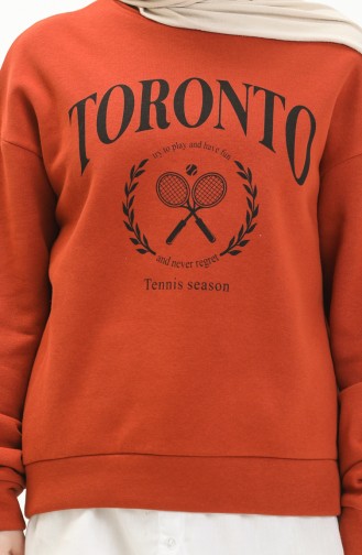 Three Yarn Sweatshirt 1064-01 Brick Red 1064-01