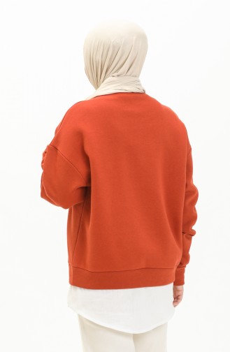 Three Yarn Sweatshirt 1064-01 Brick Red 1064-01
