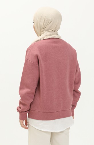 Three Yarn Sweatshirt 1064-02 Dusty Rose 1064-02