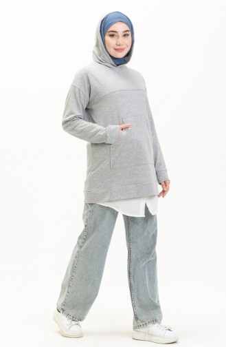 Kangaroo Pocket Sweatshirt 1065-01 Gray 1065-01