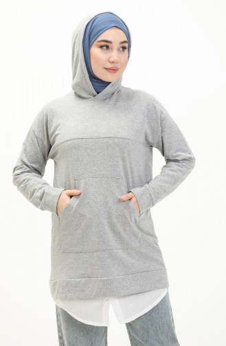 Kangaroo Pocket Sweatshirt 1065-01 Gray 1065-01