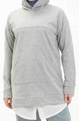 Kangaroo Pocket Sweatshirt 1065-01 Gray 1065-01