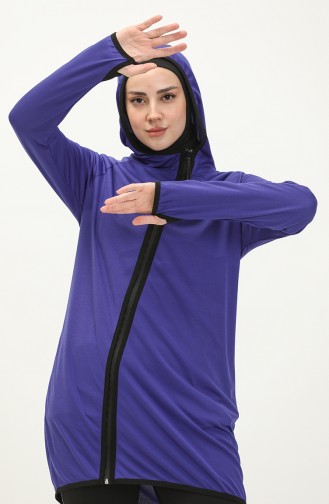 Fermuarlı Eşofman Üstü FDSPR-T.507.18 Saks