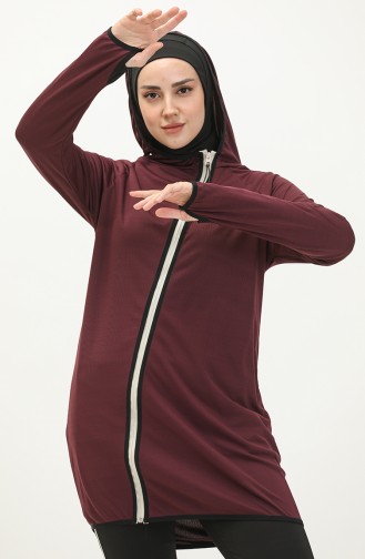 Zippered Track Top FDSPR-T.507.45 Plum 507.45