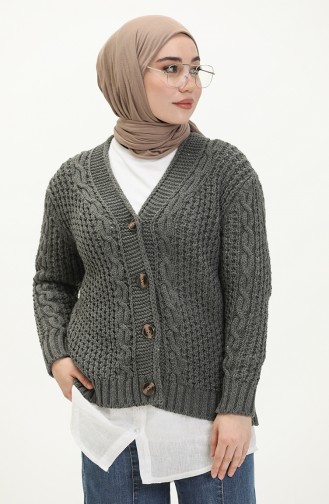 Triko Düğmeli Hırka 80053-03 Antrasit