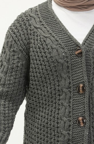 Buttoned Knitwear Cardigan 80053-03 Antrachite 80053-03