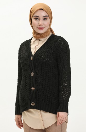 Cardigan Tricot Boutonné 80053-04 Noir 80053-04