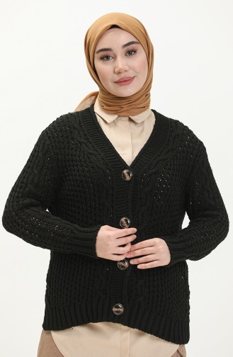 Cardigan Tricot Boutonné 80053-04 Noir 80053-04