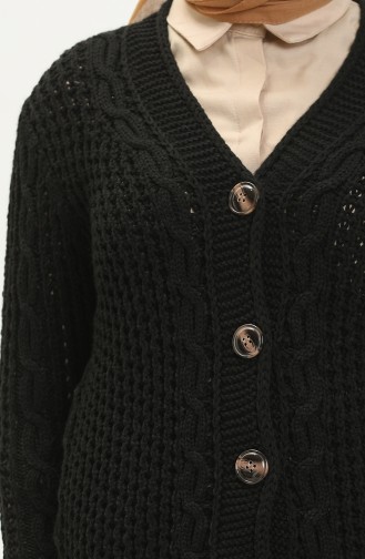 Cardigan Tricot Boutonné 80053-04 Noir 80053-04