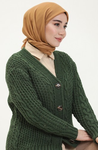 Cardigan Tricot Boutonné 80053-07 Khaki 80053-07