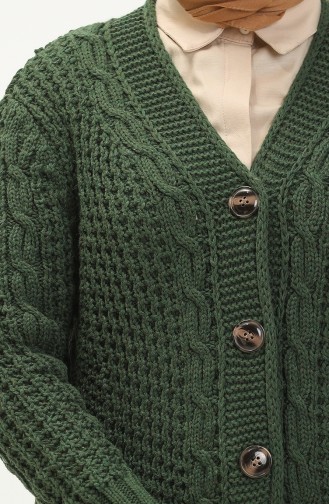 Trikot geknöpfte Strickjacke 80053-07 Khaki 80053-07