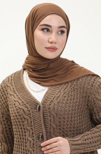 Buttoned Knitwear Cardigan 80053-09 Mink 80053-09