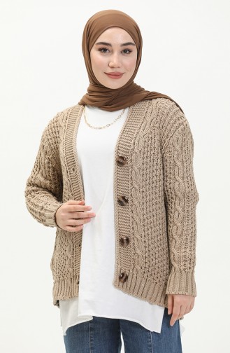 Cardigan Tricot Boutonné 80053-10 Café au Lait 80053-10