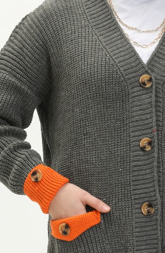 Cardigan Tricot Boutonné avec Poches 80054-06 Anthracite 80054-06