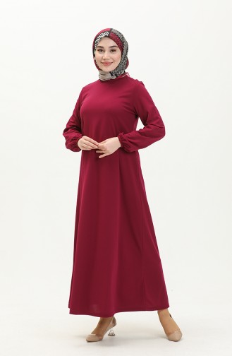 فستان مطاط الأكمام 0650-03 برقوقي 0650-03