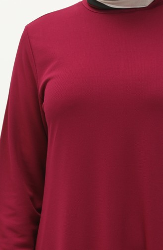 فستان مطاط الأكمام 0650-03 برقوقي 0650-03