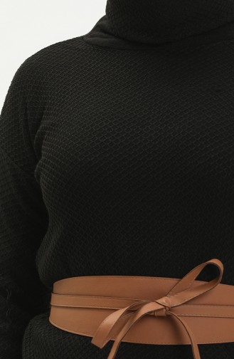 Degaje Yaka Triko Kazak 6342-01 Siyah
