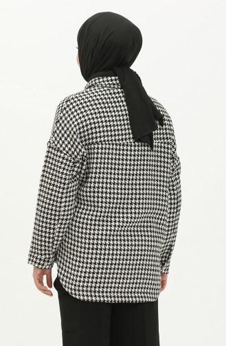 Houndstooth Pattern Tunic 1081-01 Black and White 1081-01