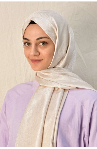 Burden Fitilli Abiye Desenli Parlak Şal 000055-12 Kum Beji